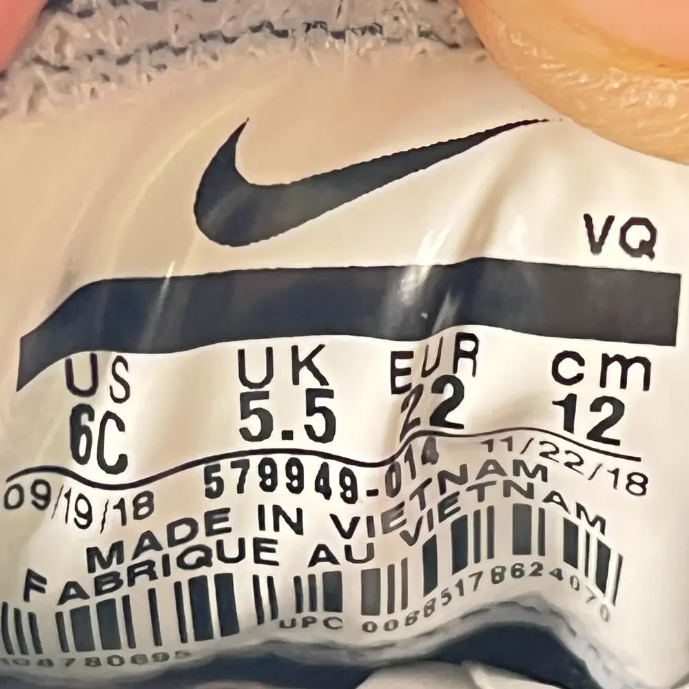 Nike Capri 3 LTR TDV Black White Casual Toddlers Sneakers 579949-014 Kids Sz 6C